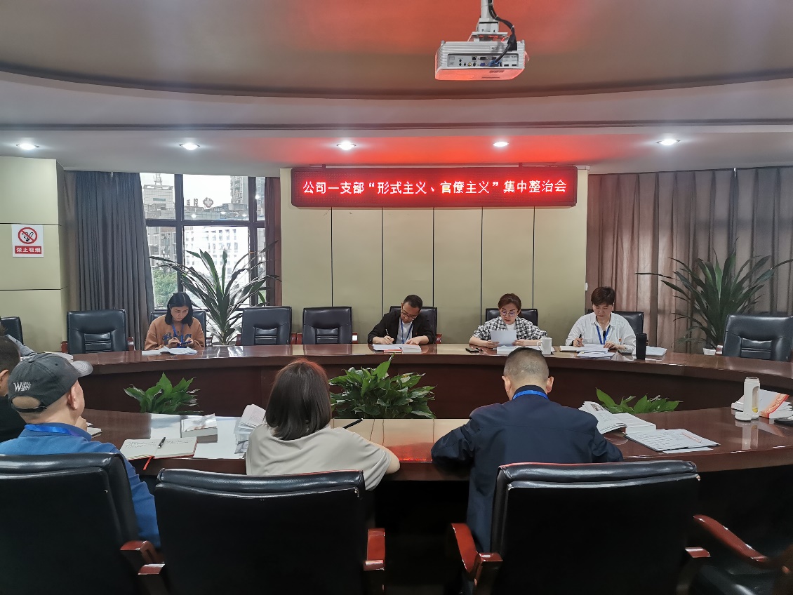 公司一支部召開 “形式主義、官僚主義”集中整治會